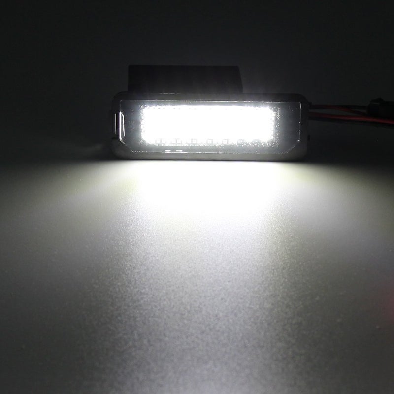csslyzl 2Pcs Error Free LED License Plate Lights Tag Lamp Assembly Compatible/Replacement for Volkswagen VW Golf GTI MK4 MK5 MK6 MK7 CC Rabbit Polo EOS Phaeton Beetle Scirocco, 6000K White - Image 3